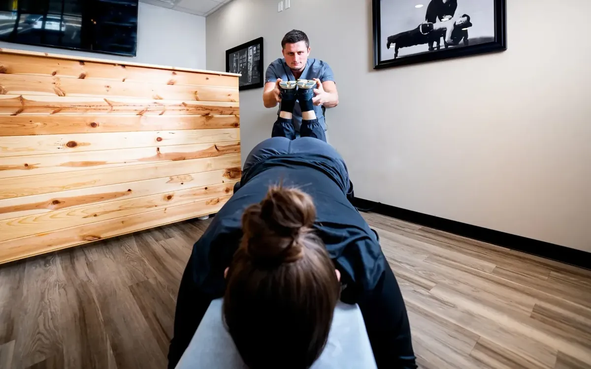 Postural and spinal exam at Life Charge Chiropractic